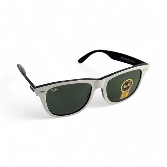 Ray-Ban RB 2140 White and Black Wayfarer Sunglasses. Unisex - Picture 1 of 16